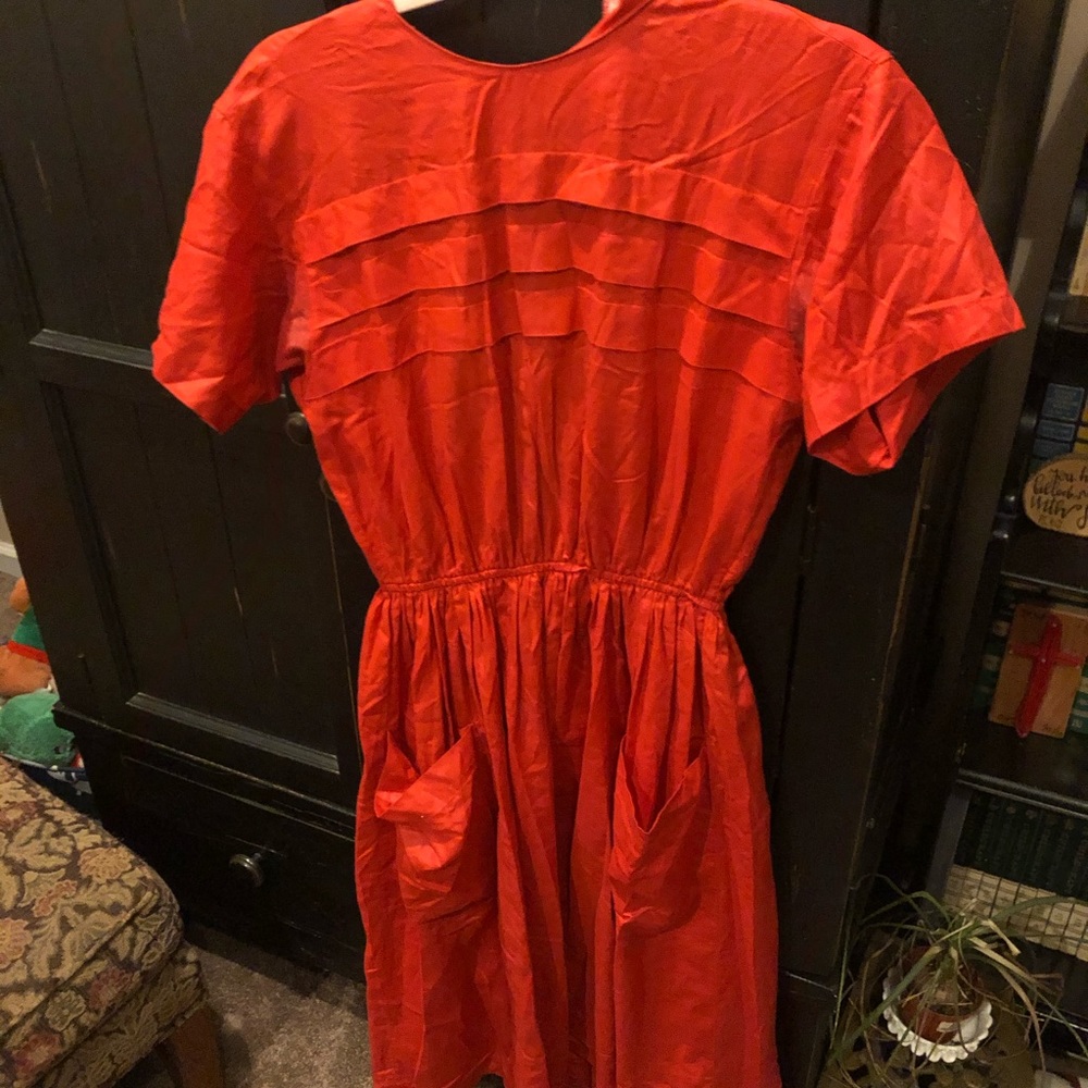 Vintage red stretchy dress